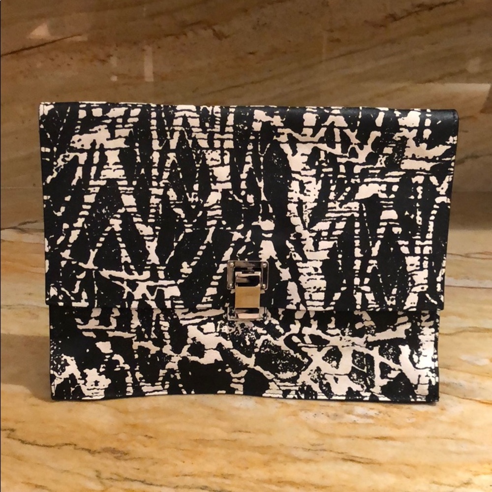 Proenza Schouler Large Lunchbag Clutch, Twig Print